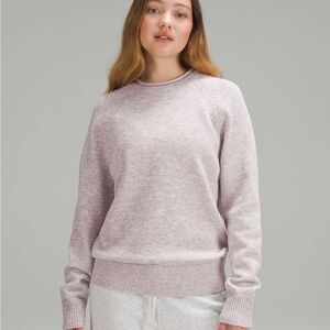 Lululemon Heathered Lavender/grey/bone Crewneck cotton blend Sweater size Small